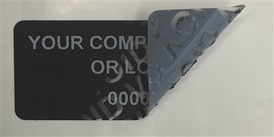 1,000 Non Residue Black Tamper-Evident Stickers TamperGuard® Security Label Seal , Rectangle 1.5" x 0.6" (38mm x 15mm) >Click on item details to customize.