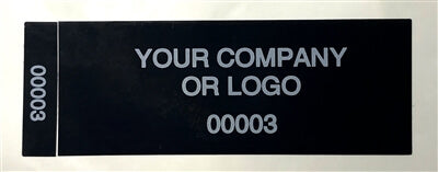 500 Non Residue Black Tamper-Evident Stickers TamperGuard® Security Label Seal , Rectangle 2.75" x 1" (70mm x 25mm) >Click on item details to customize.