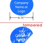 1,000 Non Residue Blue Tamper-Evident Stickers TamperGuard® Security Label Seal , Round/ Circle 0.75" diameter (19mm) >Click on item details to customize.