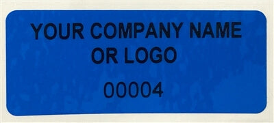500 Non Residue Blue Tamper-Evident Stickers TamperGuard® Security Label Seal , Rectangle 1.5" x 0.6" (38mm x 15mm) >Click on item details to customize.