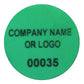 1,000 Non Residue Green Tamper-Evident Stickers TamperGuard® Security Label Seal , Round/ Circle 0.75" diameter (19mm) >Click on item details to customize.