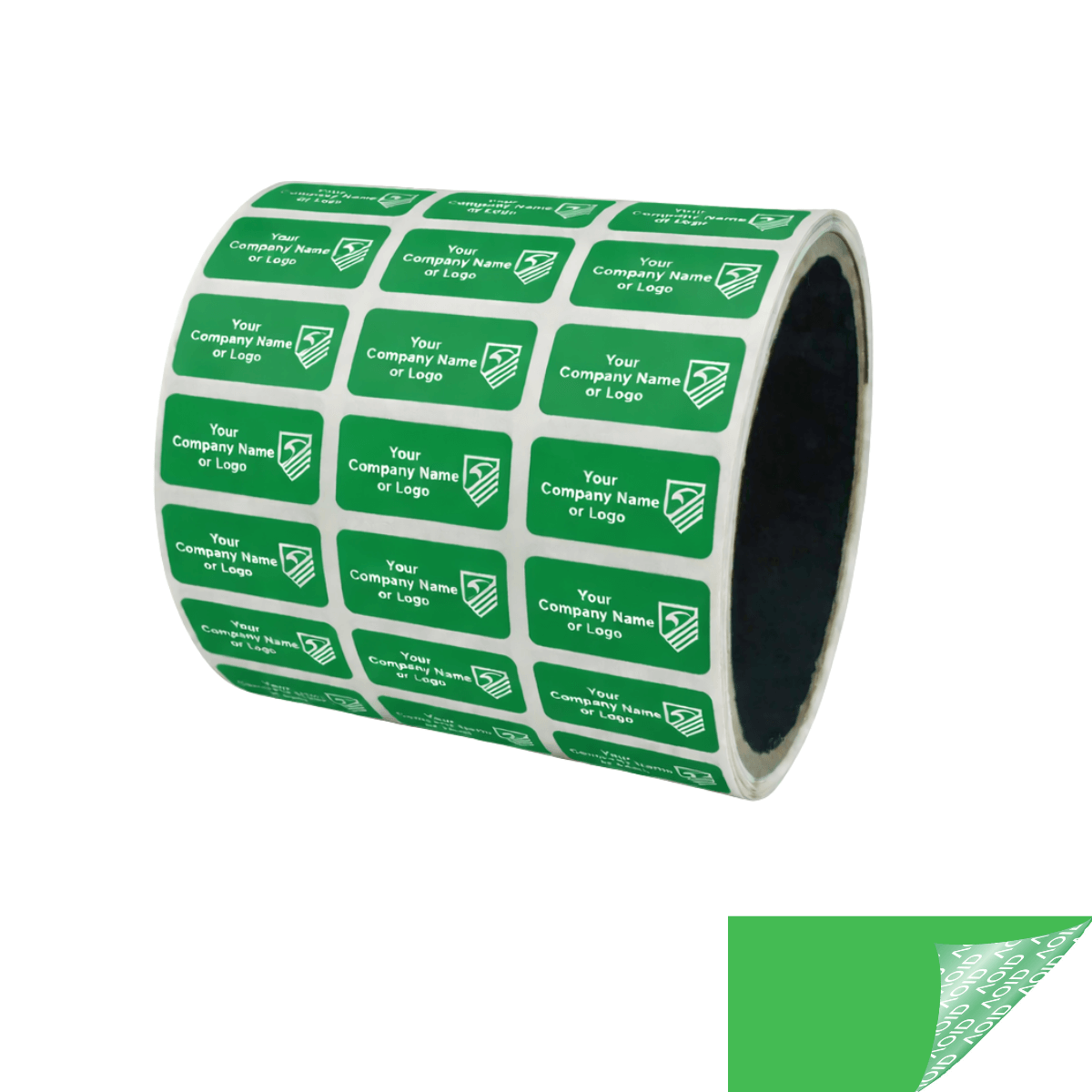 250 Green TamperGuard® Tamper Evident Security Label Seal Sticker Non Residue, Rectangle 1"x 0.5" (25mm x 13mm). Custom Print. >Click on item details to customize it.