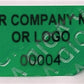 1,000 Non Residue Green Tamper-Evident Stickers TamperGuard® Security Label Seal , Rectangle 1.5" x 0.6" (38mm x 15mm) >Click on item details to customize.
