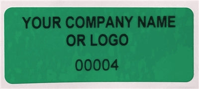 1,000 Non Residue Green Tamper-Evident Stickers TamperGuard® Security Label Seal , Rectangle 1.5" x 0.6" (38mm x 15mm) >Click on item details to customize.
