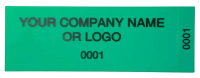 1,000 Non Residue Green Tamper-Evident Stickers TamperGuard® Security Label Seal , Rectangle 2.75" x 1" (70mm x 25mm) >Click on item details to customize.