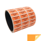 2,000 Orange TamperGuard® Tamper Evident Security Label Seal Sticker Non Residue, Rectangle 1"x 0.375" (25mm x 9mm). Custom Print. >Click on item details to customize it.
