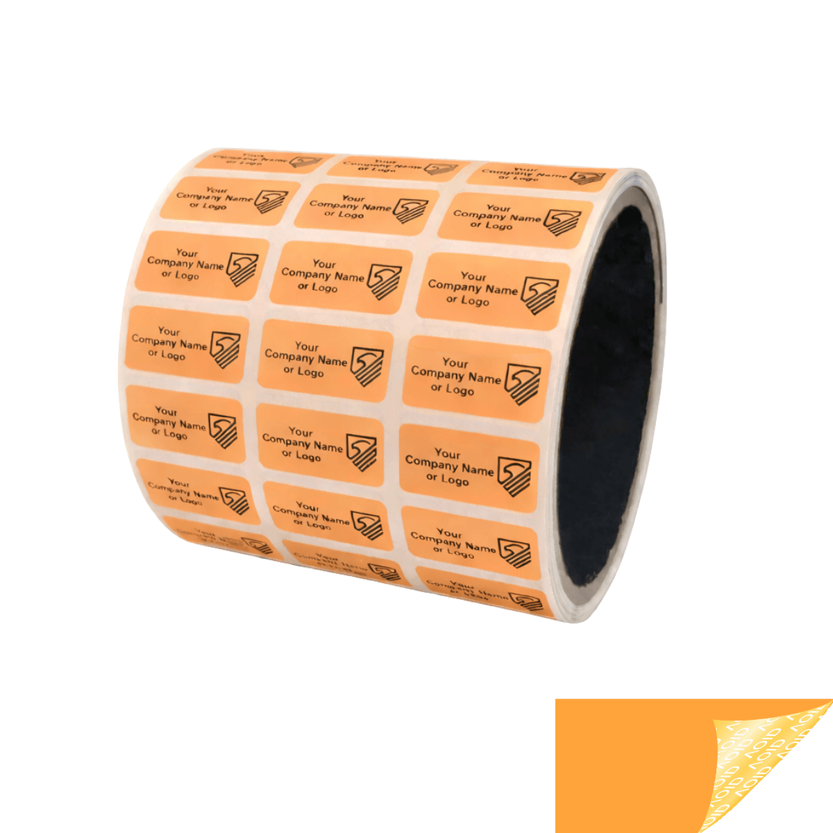1,000 Orange TamperGuard® Tamper Evident Security Label Seal Sticker Non Residue, Rectangle 1"x 0.5" (25mm x 13mm). Custom Print. >Click on item details to customize it.