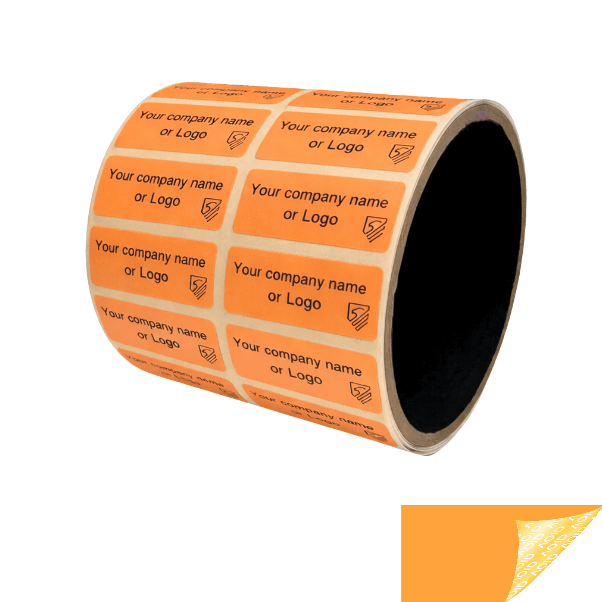 2,000 Non Residue Orange Tamper-Evident Stickers TamperGuard® Security Label Seal , Rectangle 1.5" x 0.6" (38mm x 15mm) >Click on item details to customize.