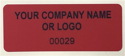 1,000 Non Residue Red Tamper-Evident Stickers TamperGuard® Security Label Seal , Rectangle 1.5" x 0.6" (38mm x 15mm) >Click on item details to customize.