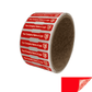 250 Non Residue Red Tamper-Evident Stickers TamperGuard® Security Label Seal , Shape Size 1.75" x 0.375 (44mm x 9mm) >Click on item details to customize.