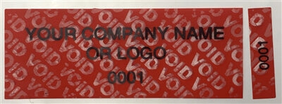 250 Non Residue Red Tamper-Evident Stickers TamperGuard® Security Label Seal , Rectangle 2.75" x 1" (70mm x 25mm) >Click on item details to customize.