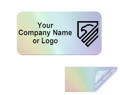 1,000 Rainbow TamperGuard® Tamper Evident Security Label Seal Sticker Non Residue, Rectangle 1"x 0.5" (25mm x 13mm). Custom Print. >Click on item details to customize it.