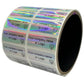 1,000 Non Residue Holographic Rainbow Finish Tamper-Evident Stickers TamperGuard® Security Label Seal , Rectangle 1.5" x 0.6" (38mm x 15mm) >Click on item details to customize.