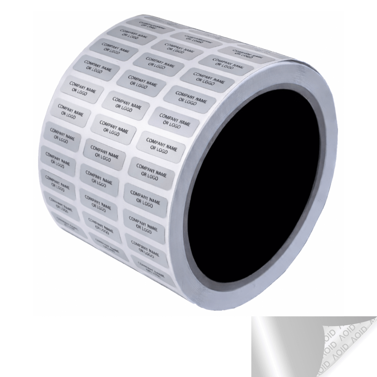 250 Silver Mate TamperGuard® Tamper Evident Security Label Seal Sticker Non Residue, Rectangle 0.75" x 0.25" (19mm x 6mm). Custom Print. >Click on item details to customize it.