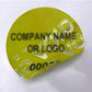 250 Non Residue Yellow Tamper-Evident Stickers TamperGuard® Security Label Seal , Round/ Circle 0.75" diameter (19mm) >Click on item details to customize.