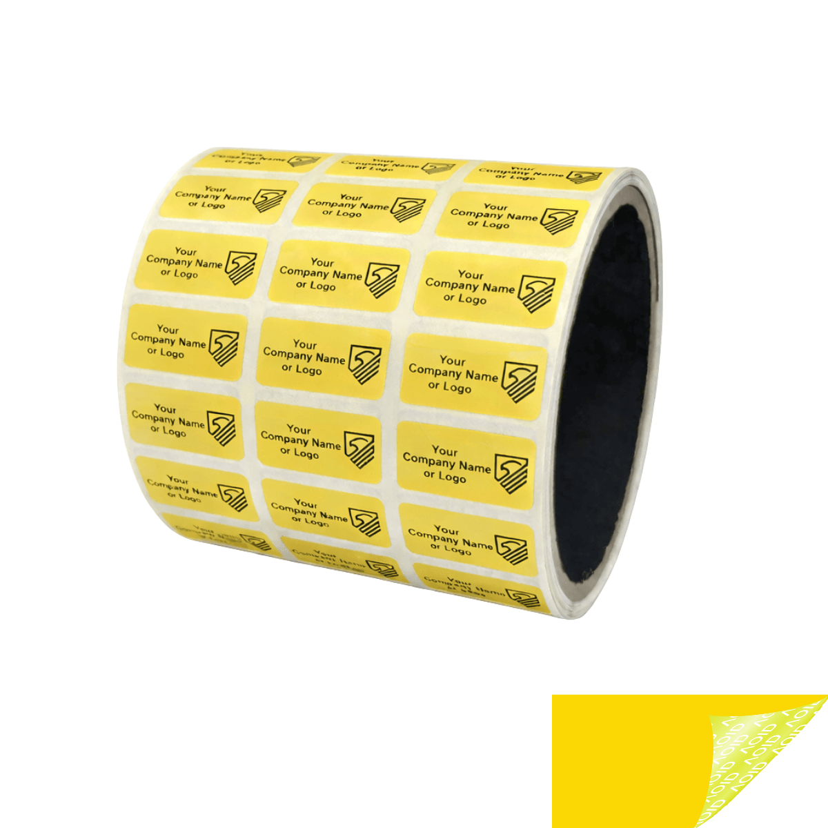 500 Yellow TamperGuard® Tamper Evident Security Label Seal Sticker Non Residue, Rectangle 1"x 0.5" (25mm x 13mm). Custom Print. >Click on item details to customize it.