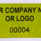 1,000 Non Residue Yellow Tamper-Evident Stickers TamperGuard® Security Label Seal , Rectangle 1.5" x 0.6" (38mm x 15mm) >Click on item details to customize.