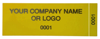 500 Non Residue Yellow Tamper-Evident Stickers TamperGuard® Security Label Seal , Rectangle 2.75" x 1" (70mm x 25mm) >Click on item details to customize.