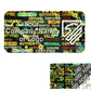 10,000 Black Tamper Evident Security Hologram Blue Label Seal Sticker, Rectangle 1" x 0.5" (25mm x 13mm). CustomPrinted. >Click on item details to Customize.