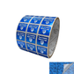 250 Blue Tamper Evident Security Hologram Label Seal Sticker, Rectangle .75" x 0.6" (19mm x 15mm). CustomPrinted. >Click on item details to Customize.