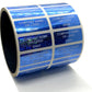 500 Blue Tamper Evident Security Hologram Label Seal Sticker, Rectangle 1.5" x 0.6" (38mm x 15mm). CustomPrinted. >Click on item details to Customize.