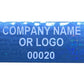 500 Blue Tamper Evident Security Hologram Label Seal Sticker, Rectangle 1.5" x 0.6" (38mm x 15mm). CustomPrinted. >Click on item details to Customize.