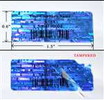 500 Blue Tamper Evident Security Hologram Label Seal Sticker, Rectangle 1.5" x 0.6" (38mm x 15mm). CustomPrinted. >Click on item details to Customize.