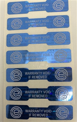 10,000 Blue Tamper Evident Security Hologram Label Seal Sticker,Dogbone 1.75" x 0.375" (44mm x 9mm). CustomPrinted. >Click on item details to Customize.