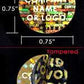 2,000 Gold Tamper Evident Security Hologram Round Label Seal Sticker, Circle 0.75" diameter (19mm). CustomPrinted. >Click on item details to Customize.