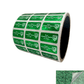 5,000 Green Tamper Evident Security Holographic Label Seal Sticker, Rectangle 1" x 0.5" (25mm x 13mm). CustomPrinted. >Click on item details to Customize.