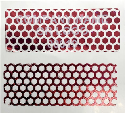 5,000 Red Tamper Evident Security Hologram Label Seal Sticker, Rectangle 0.75" x 0.25" (19mm x 6mm). CustomPrinted. >Click on item details to Customize.