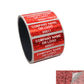 1,000 Red Tamper Evident Security Hologram Label Seal Sticker, Rectangle 2" x 0.75" (51mm x 19mm). CustomPrinted. >Click on item details to Customize.