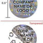 1,000 Silver Tamper Evident Security Holographic Round Label Seal Sticker, Circle 0.5" diameter (13mm). CustomPrinted. >Click on item details to Customize.
