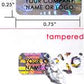 2,000 Silver Tamper Evident Security Hologram Label Seal Sticker, Rectangle 0.75" x 0.25" (19mm x 6mm). CustomPrinted. >Click on item details to Customize.