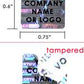 5,000 Silver Tamper Evident Security Hologram Label Seal Sticker, Rectangle .75" x 0.6" (19mm x 15mm). CustomPrinted. >Click on item details to Customize.
