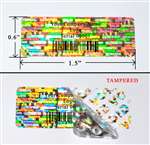 2,000 Silver Tamper Evident Security Hologram Label Seal Sticker, Rectangle 1.5" x 0.6" (38mm x 15mm). CustomPrinted. >Click on item details to Customize.