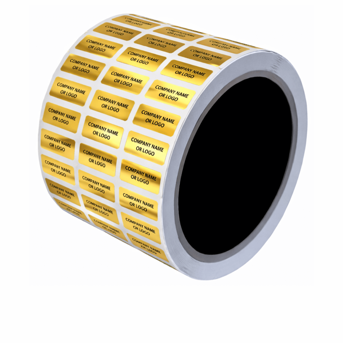10,000 Tamper Evident Security Labels Gold TamperVoidPro Seal Sticker, Rectangle 0.75" x 0.25" (19mm x 6mm). Custom Printed. >Click on item details to customize.