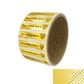 1,000 Tamper Evident Security Labels Gold TamperVoidPro Seal Sticker, Dogbone Shape Size 1.75" x 0.375 (44mm x 9mm). Custom Printed. >Click on item details to customize.