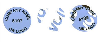 250 Metallic Tamper Evident Security Labels Silver Chrome TamperVoidPro Seal Sticker, Round/ Circle 0.5" diameter (13mm). Custom Printed. >Click on item details to customize.