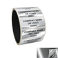 2,000 Metallic Tamper Evident Security Labels Silver Chrome TamperVoidPro Seal Sticker, Rectangle 2" x 0.75" (51mm x 19mm). Custom Printed. >Click on item details to customize.