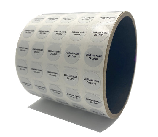 2,000 Metallic Tamper Evident Security Labels Silver Matte TamperVoidPro Seal Sticker, Round/ Circle 0.5" diameter (13mm). Custom Printed. >Click on item details to customize.
