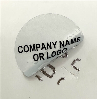 1,000 Metallic Tamper Evident Security Labels Silver Matte TamperVoidPro Seal Sticker, Round/ Circle 0.5" diameter (13mm). Custom Printed. >Click on item details to customize.