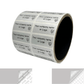 10,000 Metallic Tamper Evident Security Labels Silver Matte TamperVoidPro Seal Sticker, Rectangle 1.5" x 0.6" (38mm x 15mm). Custom Printed. >Click on item details to customize.
