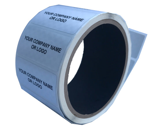 5,000 Metallic Tamper Evident Security Labels Silver Matte TamperVoidPro Seal Sticker, Rectangle 2" x 1" (51mm x 25mm). Custom Printed. >Click on item details to customize.