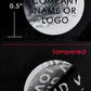 2,000 Metallic Tamper Evident Security Labels Silver Bright TamperVoid® Seal Sticker, Round/ Circle 0.5" diameter (16mm). Custom Printed. >Click on item details to customize.