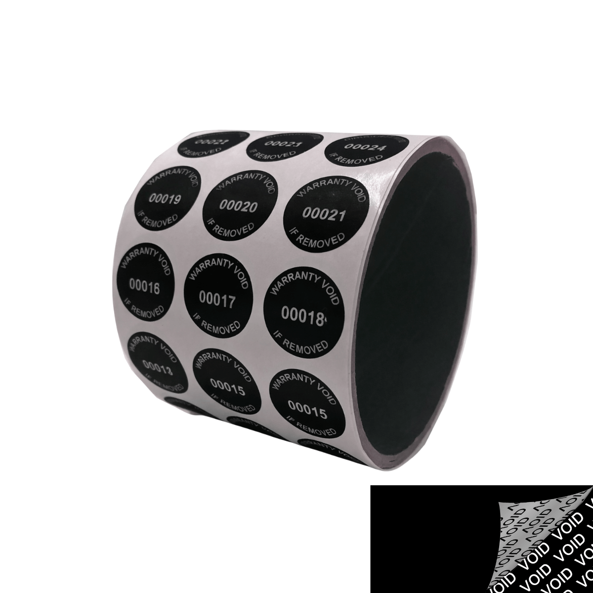 5,000 Black TamperColor® Tamper Evident Labels | Intertronix