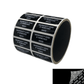 1,000 Tamper Evident Black Security Labels TamperColor® Seal Sticker, Rectangle 1.5" x 0.6" (38mm x 15mm). Printed: Warranty Void if Removed + Serialization