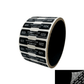 500 Tamper Evident Black Security Labels TamperColor® Seal Sticker, Dogbone Shape Size 1.75" x 0.375 (44mm x 9mm). Printed: Warranty Void if Removed + Serialization