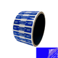 500 Tamper Evident Blue Security Labels TamperColor® Seal Sticker, Dogbone Shape Size 1.75" x 0.375 (44mm x 9mm). Printed: Warranty Void if Removed + Serialization