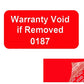 500 Tamper Evident Red Security Labels TamperColor® Seal Sticker, Rectangle 1" x 0.5" (25mm x 13mm). Printed: Warranty Void if Removed + Serial Number..